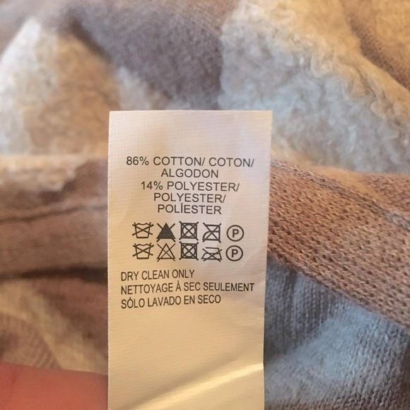Lucky Brand Cotton Blend Open Cardigan Sweater in Taupe/Tan/Ivory Sz. Large - Picture 6 of 8